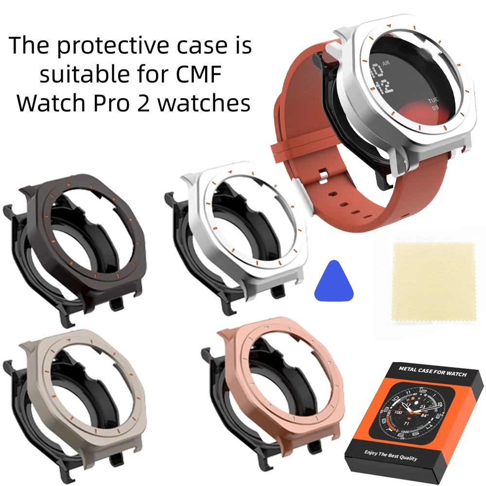 Metal case for CMF BY NOTHING Watch Pro 2 smartwatch Minimalist design with scratch and impact resistance
