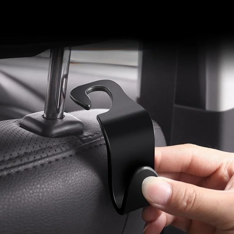 Confezione da 4 ganci per borse clip per Auto supporto per Organizer per poggiatesta per sedile anteriore ganci per fissaggio automatico accessori