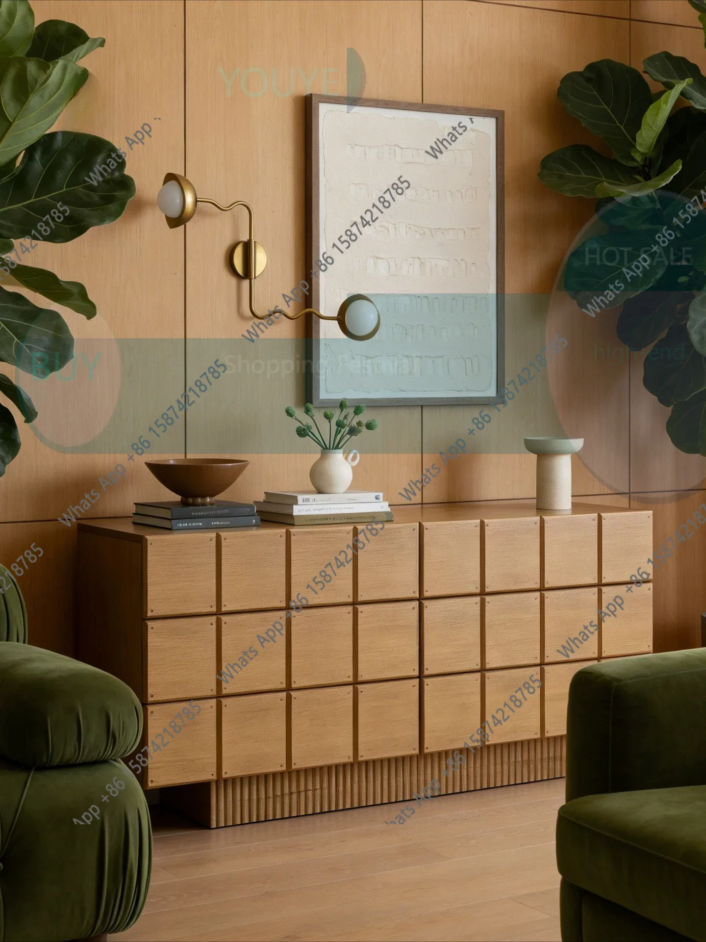 N65  Designer Medieval Chest French Dresser Entrance Cabinet Side Cabinet Five Buckets Entrance Table Drawer Log Old M