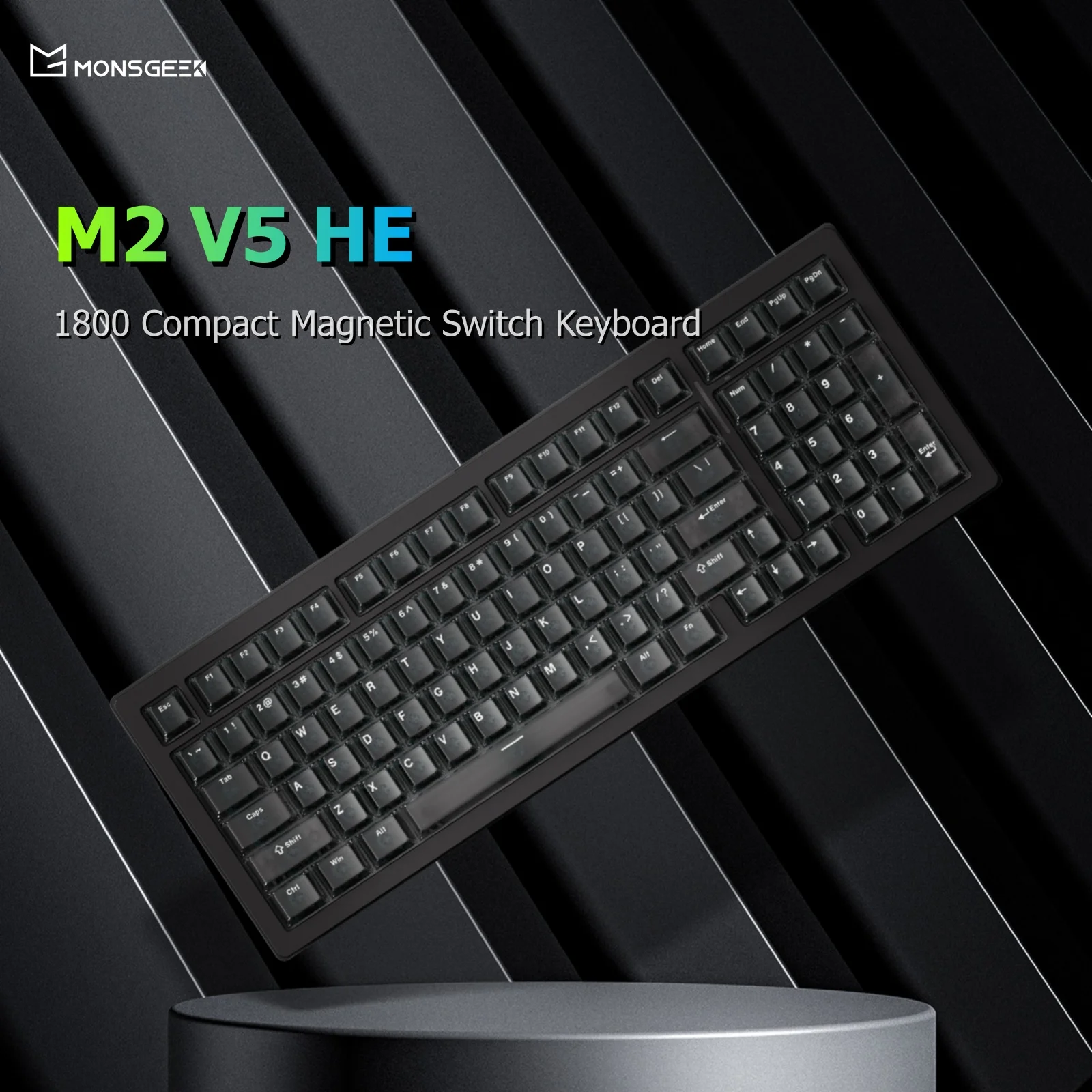 

Магнитная клавиатура AkkoxMonsGeek M2 V5 HE, 98 клавиш, раскладка ANSI, быстрый отклик 0.005мм, частота опроса 8K, настраиваемая игровая клавиатура