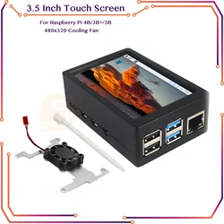 Raspberry Pi 3.5 Touch Screen 480*320 LCD TFT Display Optional ABS Metal Case Cooling Fan for Raspberry Pi 4 Model B or 3B+ 3B
