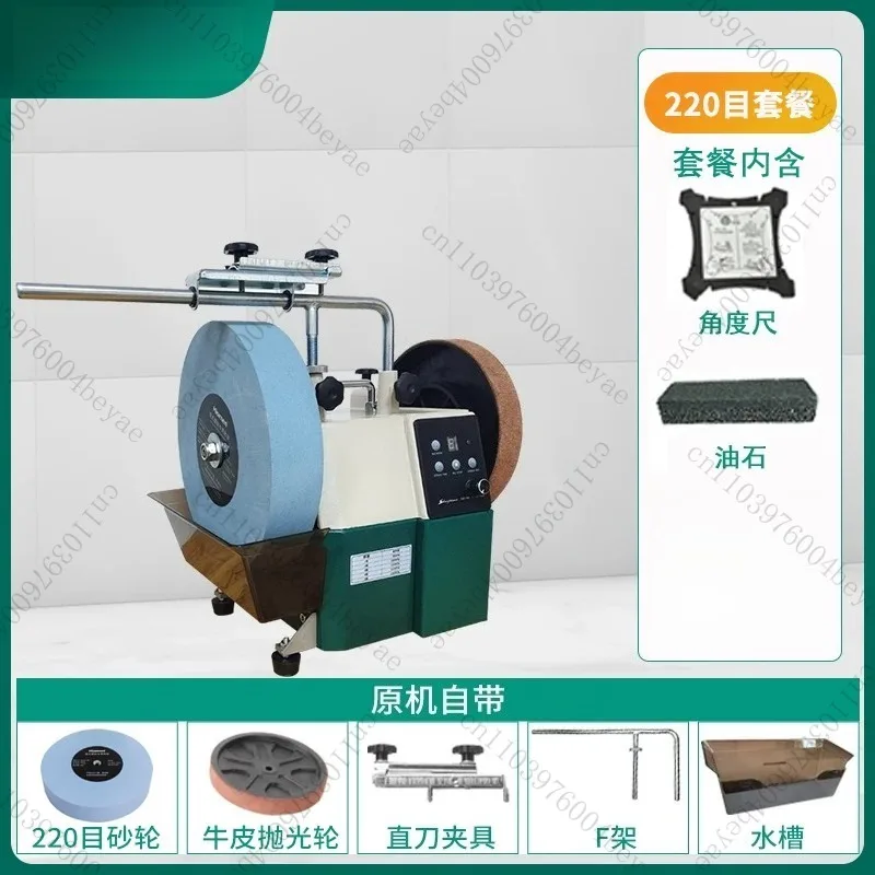 10 inch low speed grinder positive and reverse white corundum grinding machine water-cooled grinder polishing machine 220V 220W