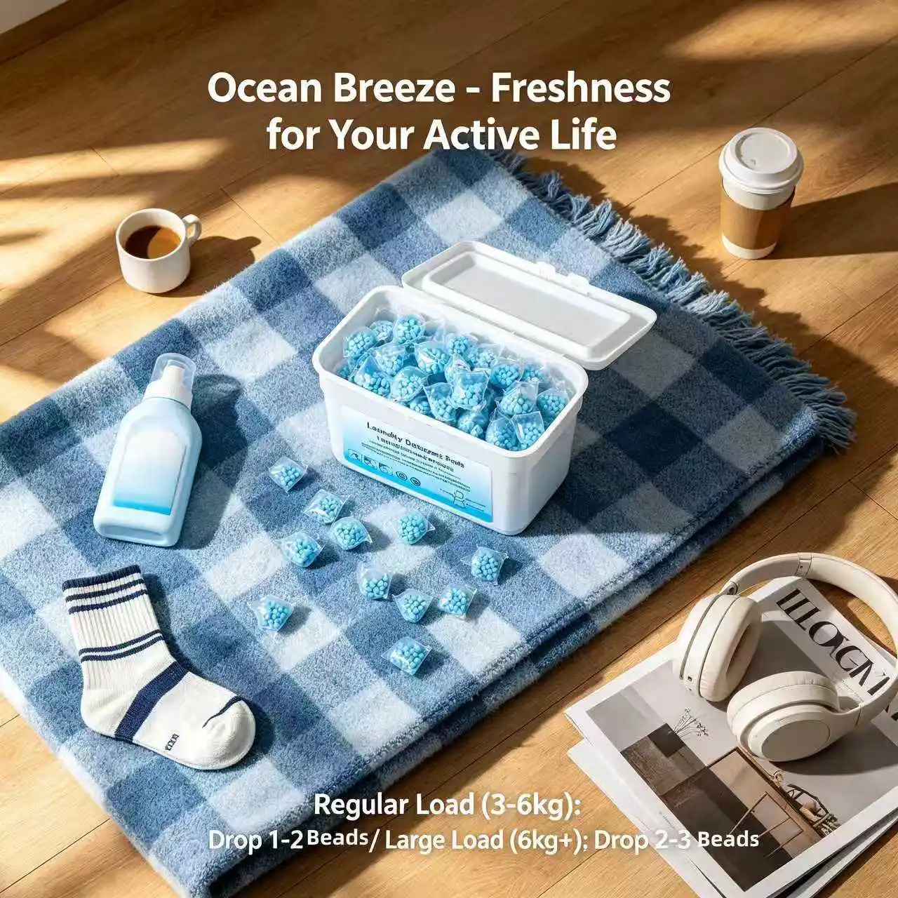 Laundry Scent Booster Beads Water‑Soluble Fragrance Beads, 320g/Box, Long Lasting Scent, Gentle for Baby Sensitive Skin