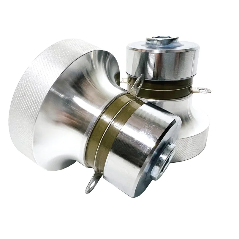 28KHz 40KHz ความถี่คู่ Ultrasonic Transducer สําหรับบล็อกเครื่องยนต์คาร์บอนหัวคาร์บูเรเตอร์เทอร์โบชาร์จเจอร์อุปกรณ์ทําความสะอาด