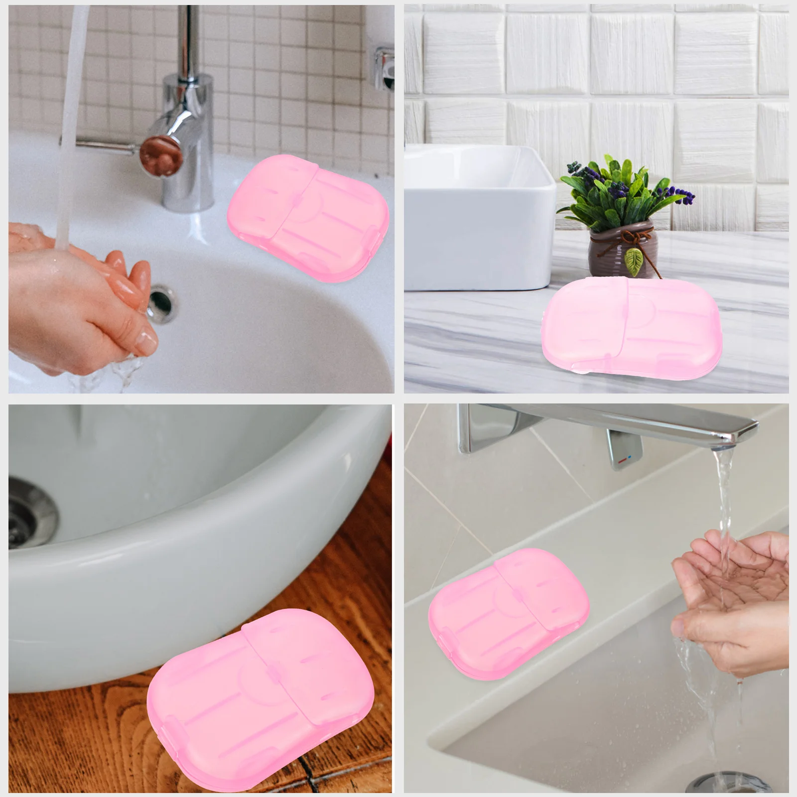 20 Boxes Portable Travel Soap Flakes Bar Small Slice Mini Hand Washing Slices Hand-washing Bike