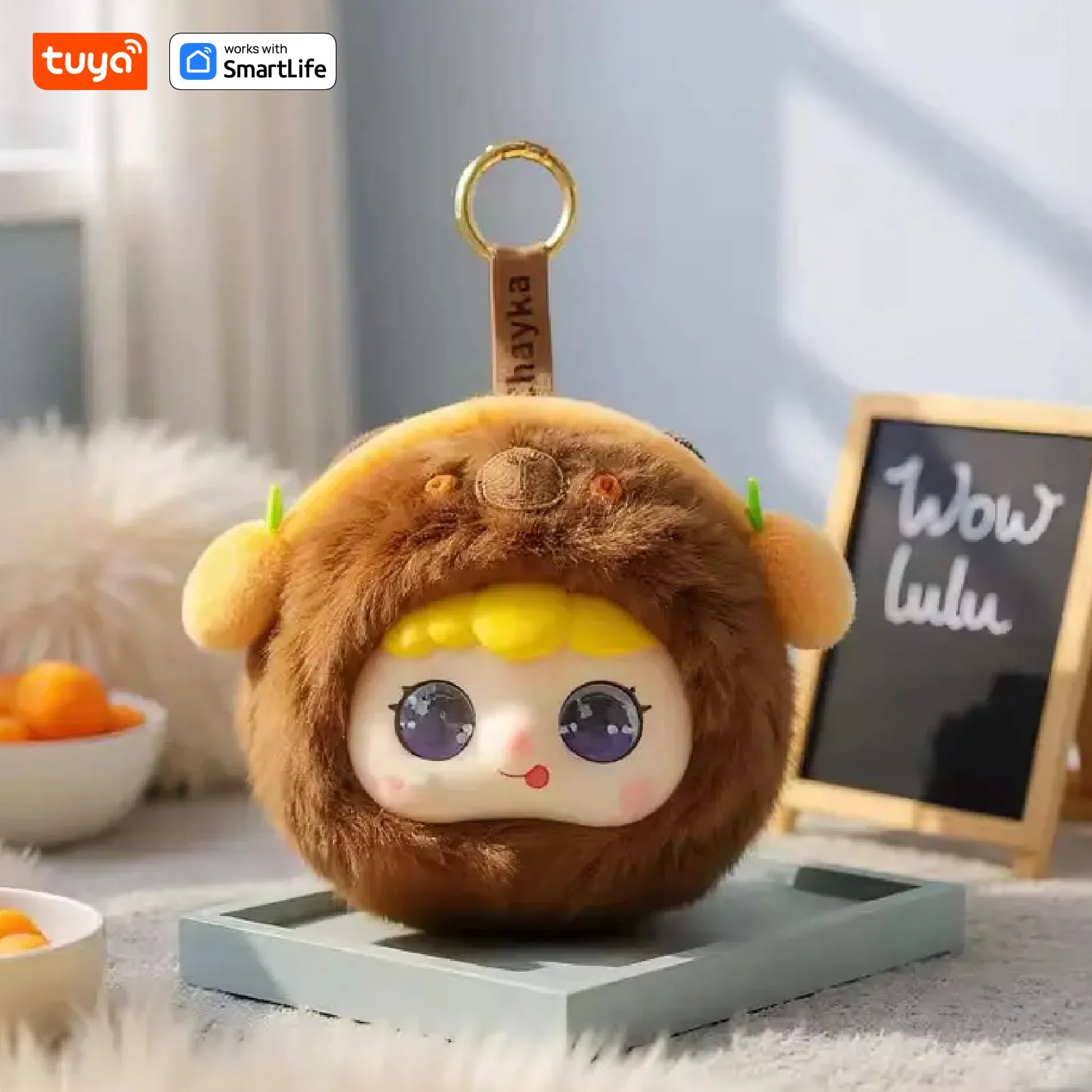 Capybara:Tuya Smart Al Plush Robot | Perfect Gift-W/Interactive Eyes and Voice Control,Perfect for Kids Gift/Smart Home-Brown