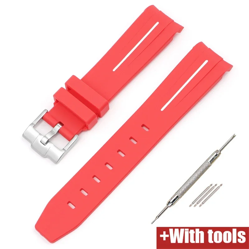 NONE Uhrenarmband für Omega X Swatch Joint MoonSwatch Speedmaster, gebogenes Ende, Gummi-Silikonarmband, Damen und Herren, weiches Sportarmband, 20 mm 8
