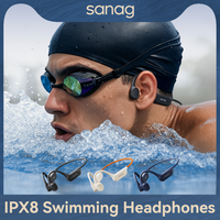 Sanag B33S Bone Conduction Bluetooth Earphone IPX8 Swimming Choice 32G Memory Headphones APP Touch Control Wireless MP3 Headset