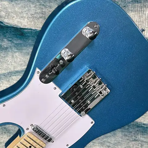 Hot Sale Metallic Blue Electric Guitars Maple Fretboard