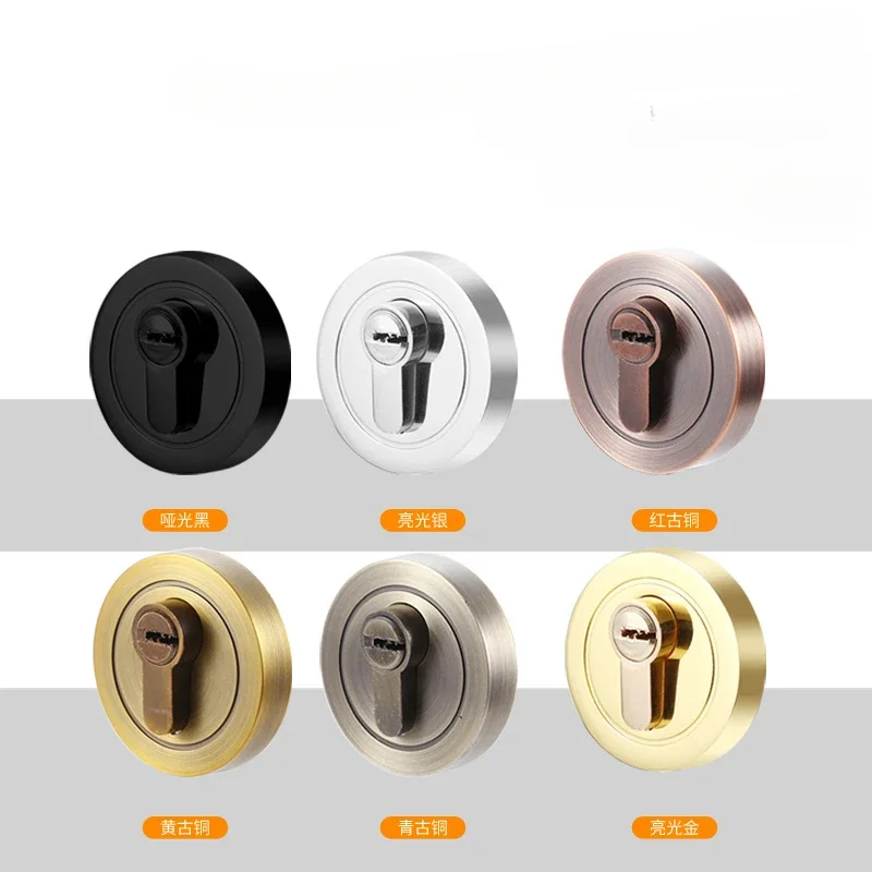 

Zinc alloy double-sided invisible door lock with body key Secret bathroom balcony silent door lock barn door lock