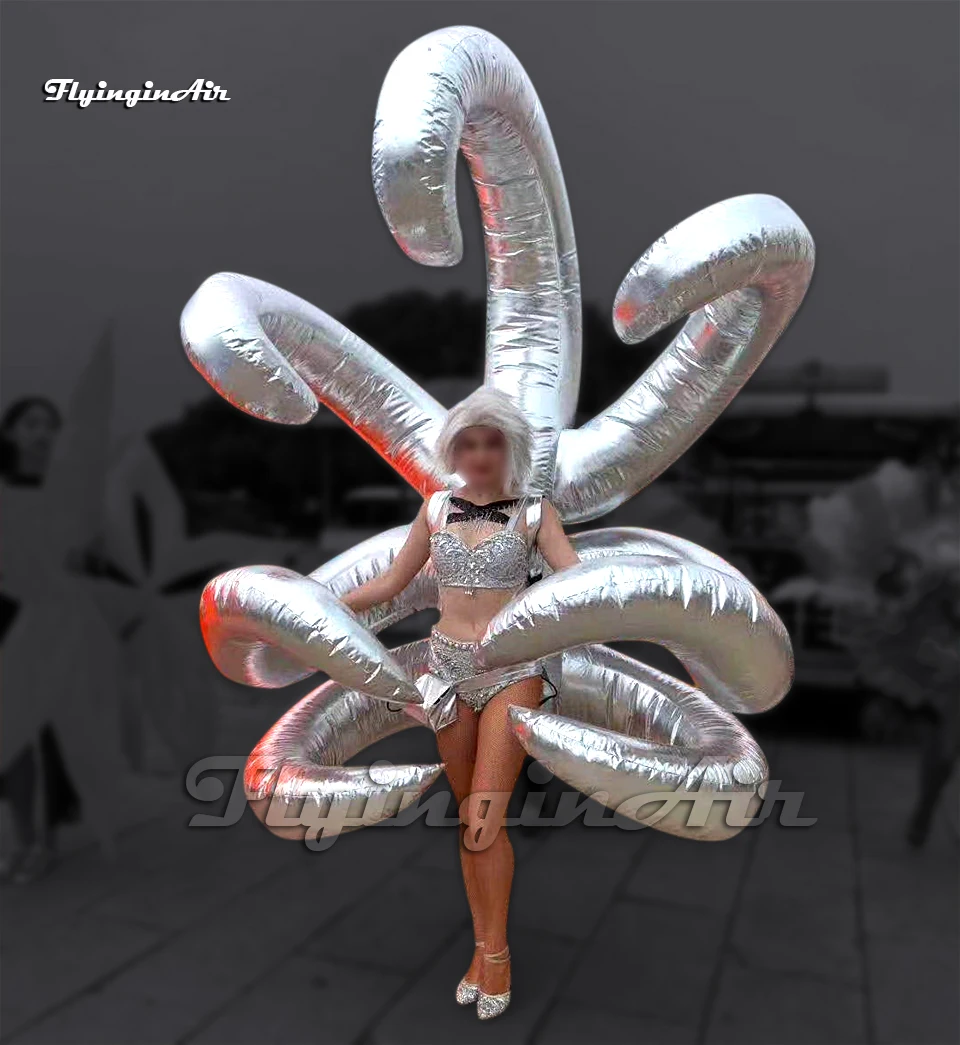 

Walking Inflatable Tentacle Costume Dancing Wing Wearable Blow Up Parade Suit For Stage Show