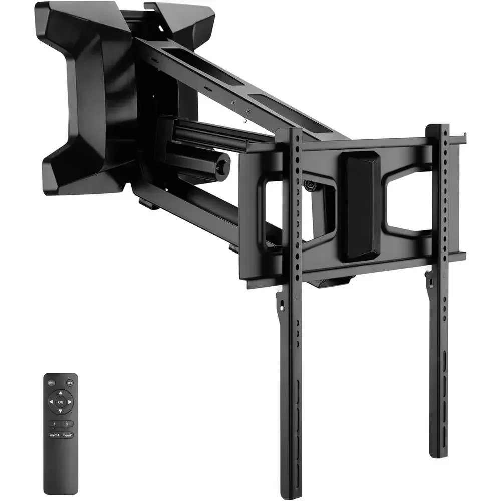 Electric TV Wall Mount with Remote Control, 77 lbs Capacity, Height & Swivel Adjustment, VESA 600x400