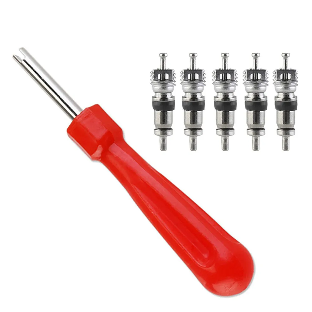 5 Cores Tire Valve Repair Tool 6pcs Set Accessories Car Extraction Tool For Trucks Motorcycles High-Performance Kit