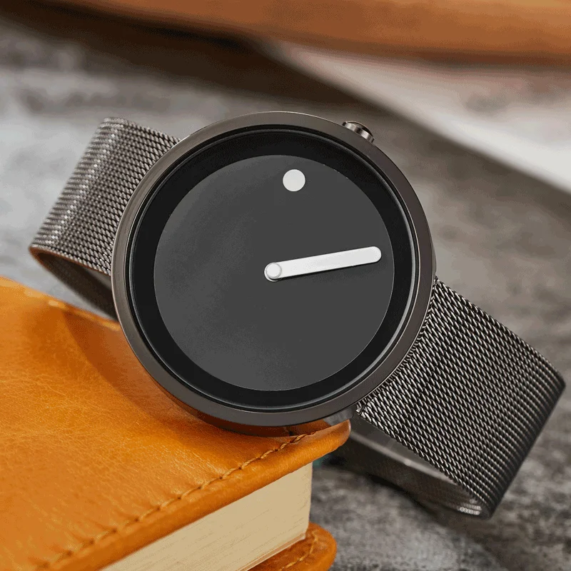 UTHAI CQ191 Simple Style Round Quartz Watch Creative Men's Watch Fashion Casual Leather Women's Watch Gift Watches
