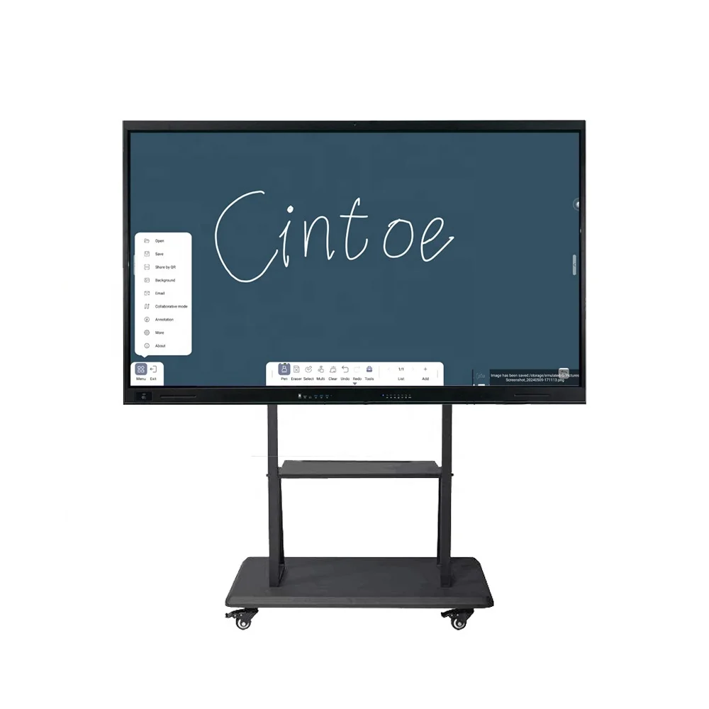 Digital Blackboard No Chalk Interactive Smart Education Board Factory 4K Anti Glare 4mm Toughened Glass Teaching Interactive