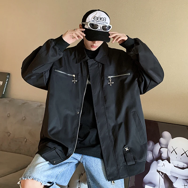 

Vibe High Street Men's Pilot Jaet Autumn New Sle Large Size Cool And Haome Baseball orm Loose Fit Faionable Yout...