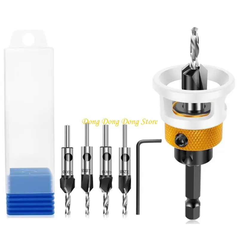 4xba countersink bits pits with depth stop stop woodworking contersink bit