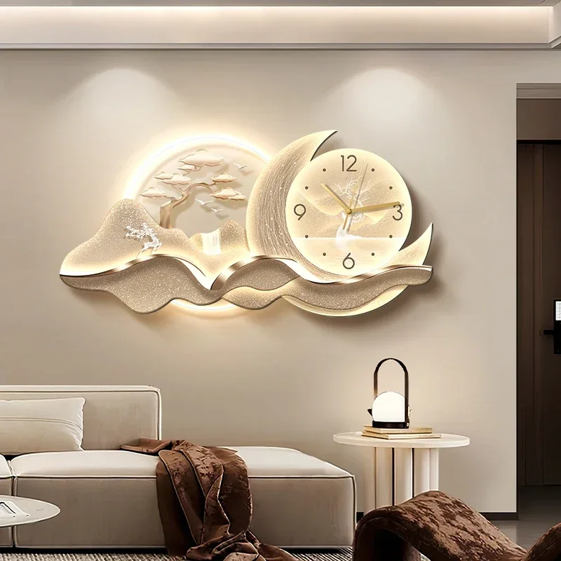 

Fashion Luxury Wall Watch Art Mural Interior Silent Design Creative Aesthetic Wall Clocks Modern Reloj Pared Room Decorations