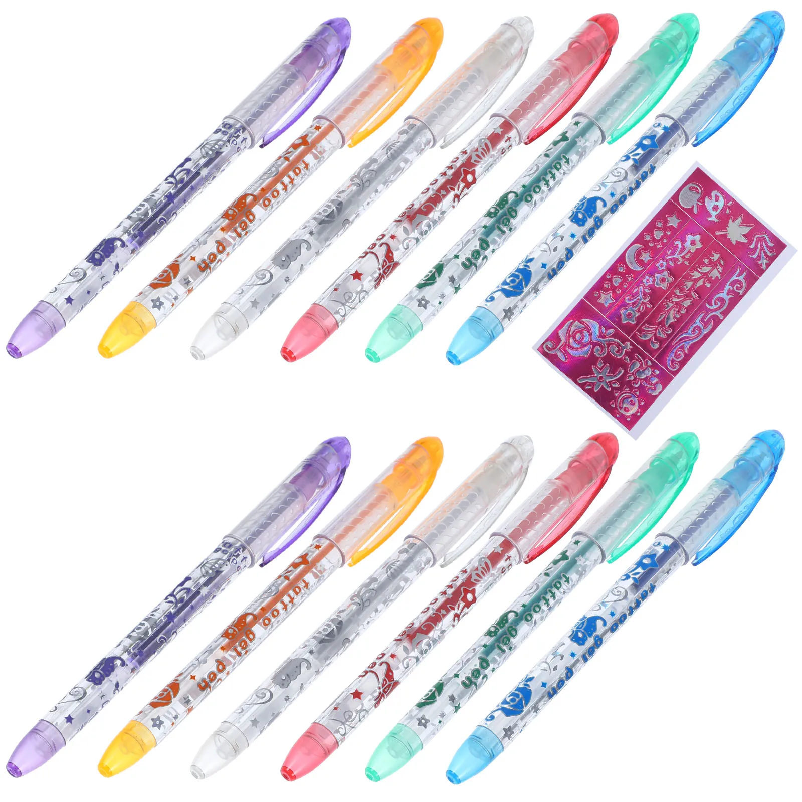 

12 Pcs Tattoo Pen Diy Gel Skin Markers Pens Drawing Painting Decorative for