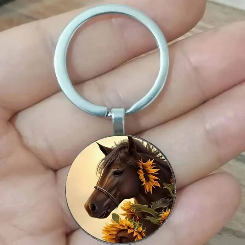 Модный-брелок-узор-подсолнечника-стеклянный-брелок-с-кабошоном-украшение-автомобиля-мужская-и-женская-свадьба-день-рождения-выпускной-c