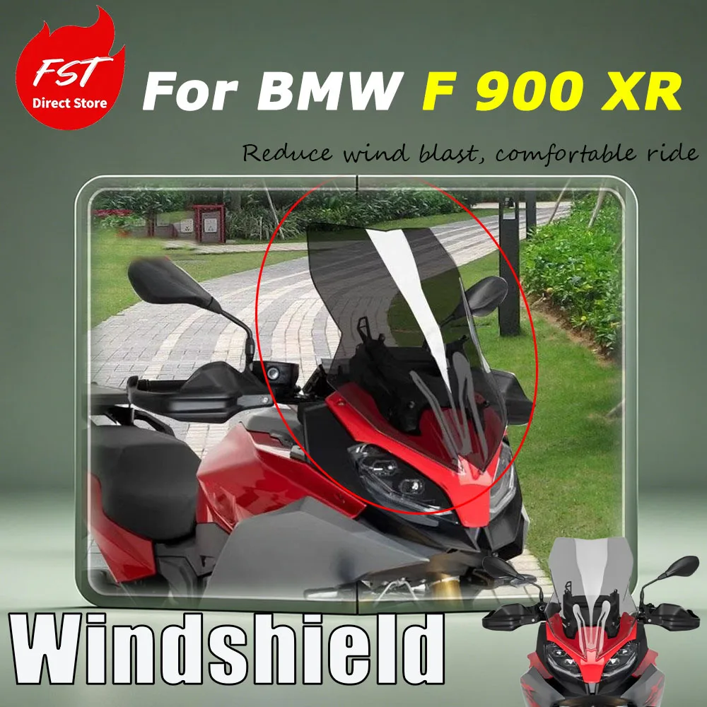For BMW F 900 XR Motorcycle modification accessory front windshield front windscreen Clear view, block wind & dust