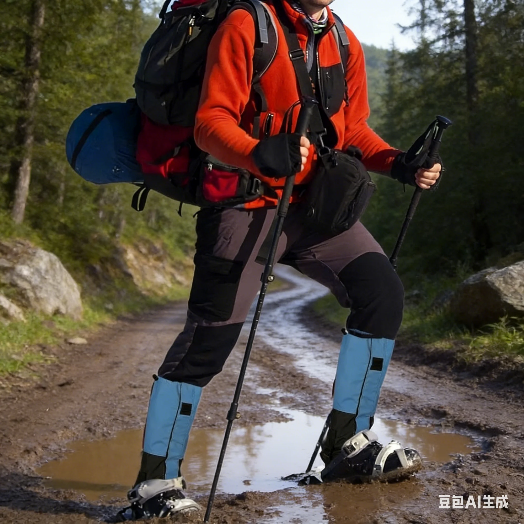 1 Pasang Penutup Kaki Ski Tahan Air Anti Salju Anti Pasir Pelindung Sepatu Bot untuk Musim Dingin Pria/Wanita Aksesori Hiking Luar Ruangan