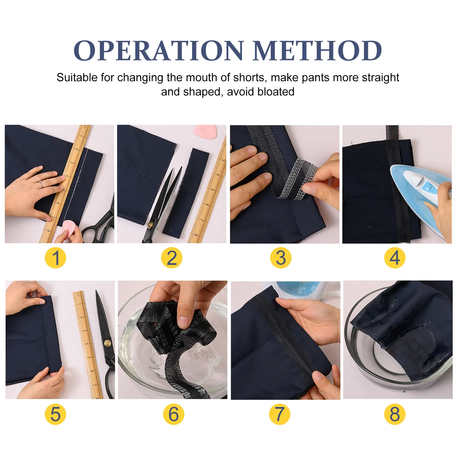 

Hemming Tape Pants Patch Trouser Legs Iron-on Khaki Sewing Clothing Adhesive DIY Fabric Accessories Wear Resistant Long Lasting