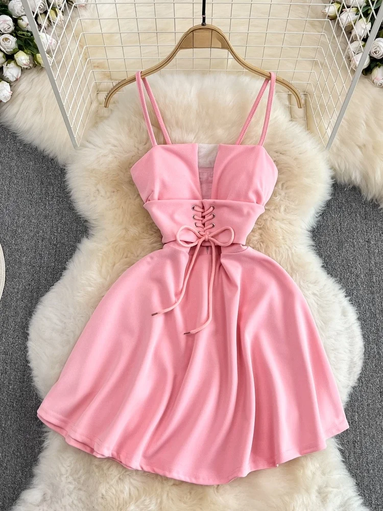 

Летняя корейская сексуальная юбка-миди для ночного клуба, без бретелек, с вырезами, комбинированная, А-силуэт, с высокой талией, V-образным вырезом, облегающая