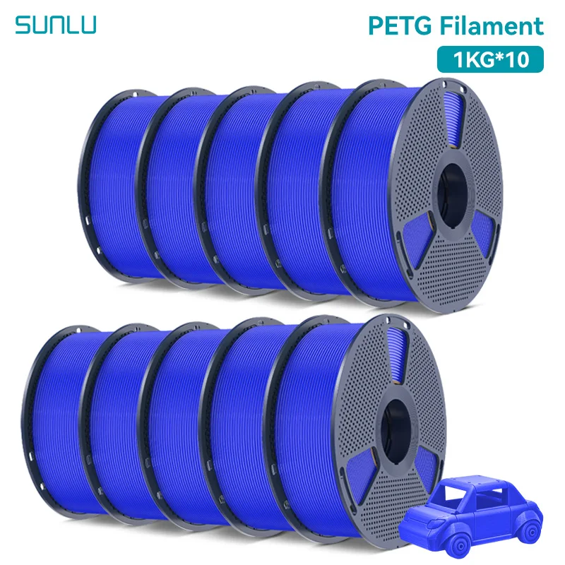 SUNLU PETG 1KG/2KG/3KG/5KG/10KG 3D-Drucker Filament 1,75mm Hohe Transparenz Toleranz +/-0,02mm DIY-Druck Lieferung 1-7 Tage