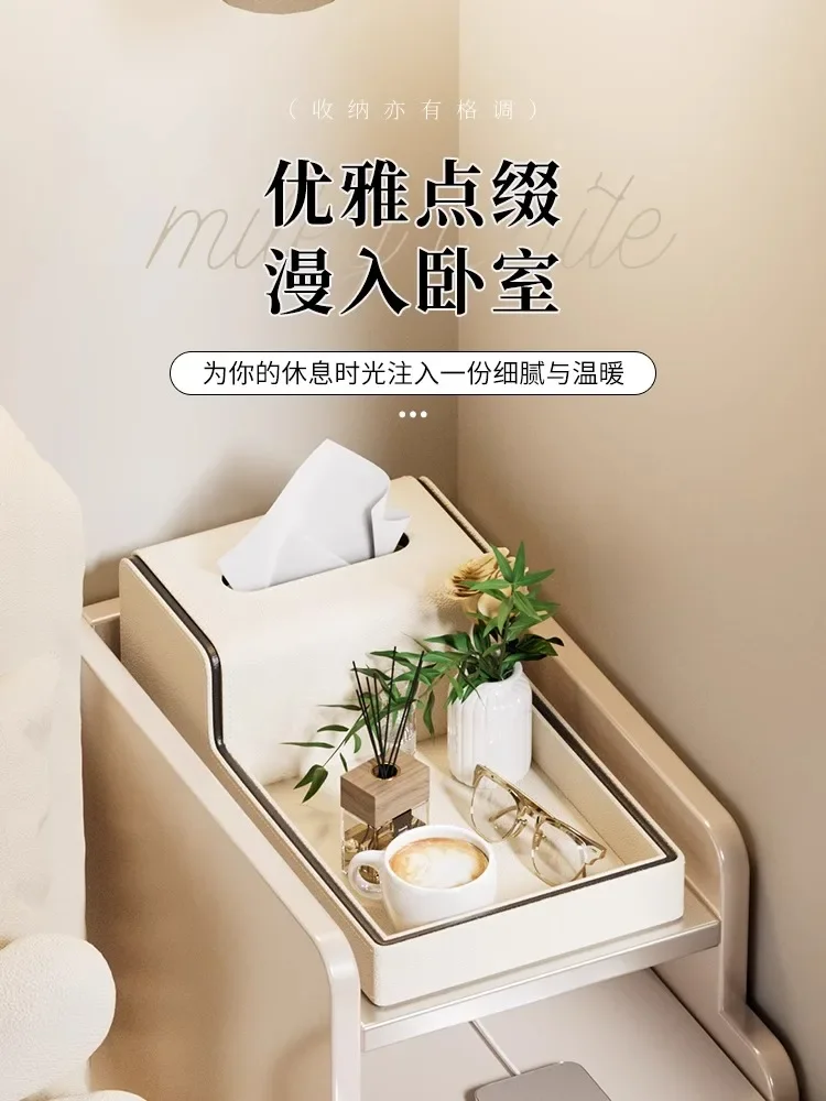 Leather tissue box, living room high-end light luxury desktop, integrated tray, cosmetics, coffee table, remote control, napkin