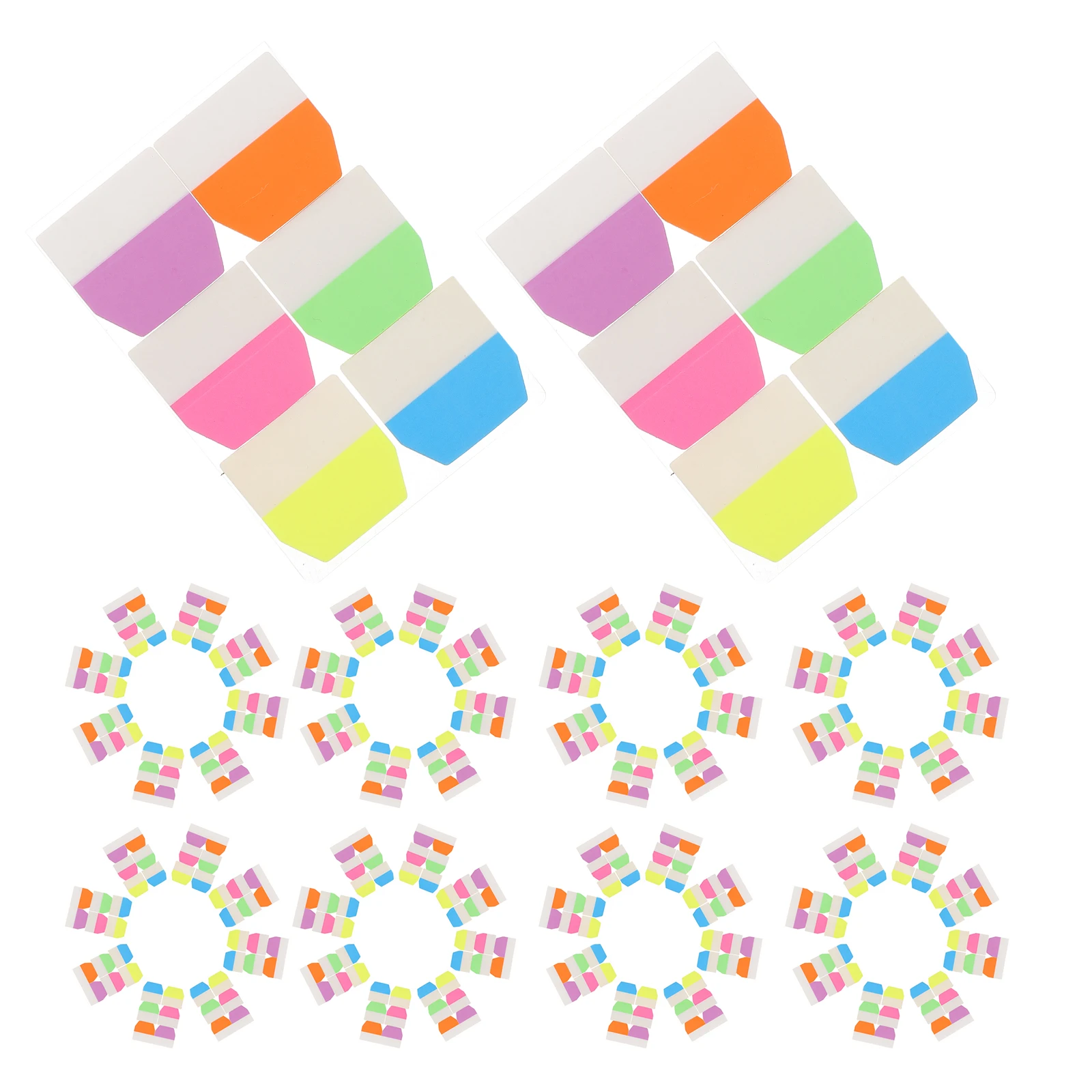 

600Pcs Colorful Adhesive Tabs Transparent Writable Index Page Markers for School Office Study Notes Book Annotation Supplies