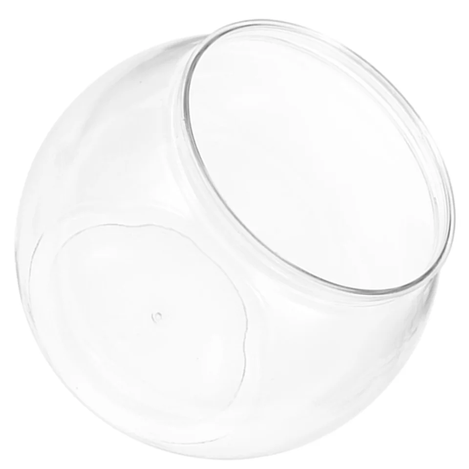 Ciotola In Plastica Trasparente Per Pesci Rossi, Diametro 6.3 Pollici (16 Cm), Infrangibile, Per Acquario, Terrario, Fioriera O Decorazioni Da Scrivania