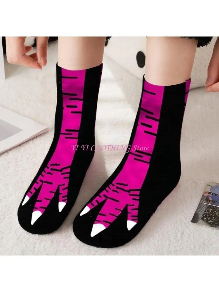 

N5KF Unique Chicken Claw Design Printed Ankle Socks for Fashion Forward People
