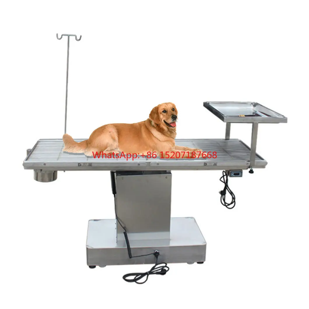 

Good quality Two-side tilt pet electric surgery bed, stainless steel veterinary surgical operating table