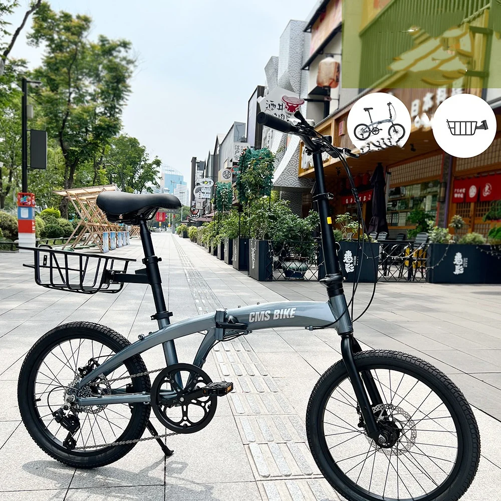 20인치 접이식 자전거 접이식 로드 바이크 휴대용 자전거 알루미늄 합금 접이식 프레임 6/7단 경량