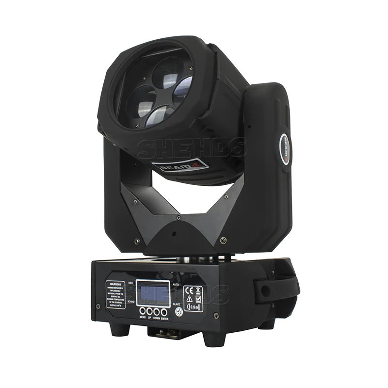 Imagem -02 - Shehds-led Super Beam Moving Head Light 4x25w Uso para Igreja Casamento Concerto Teatro Teatro Palco Festa em Casa