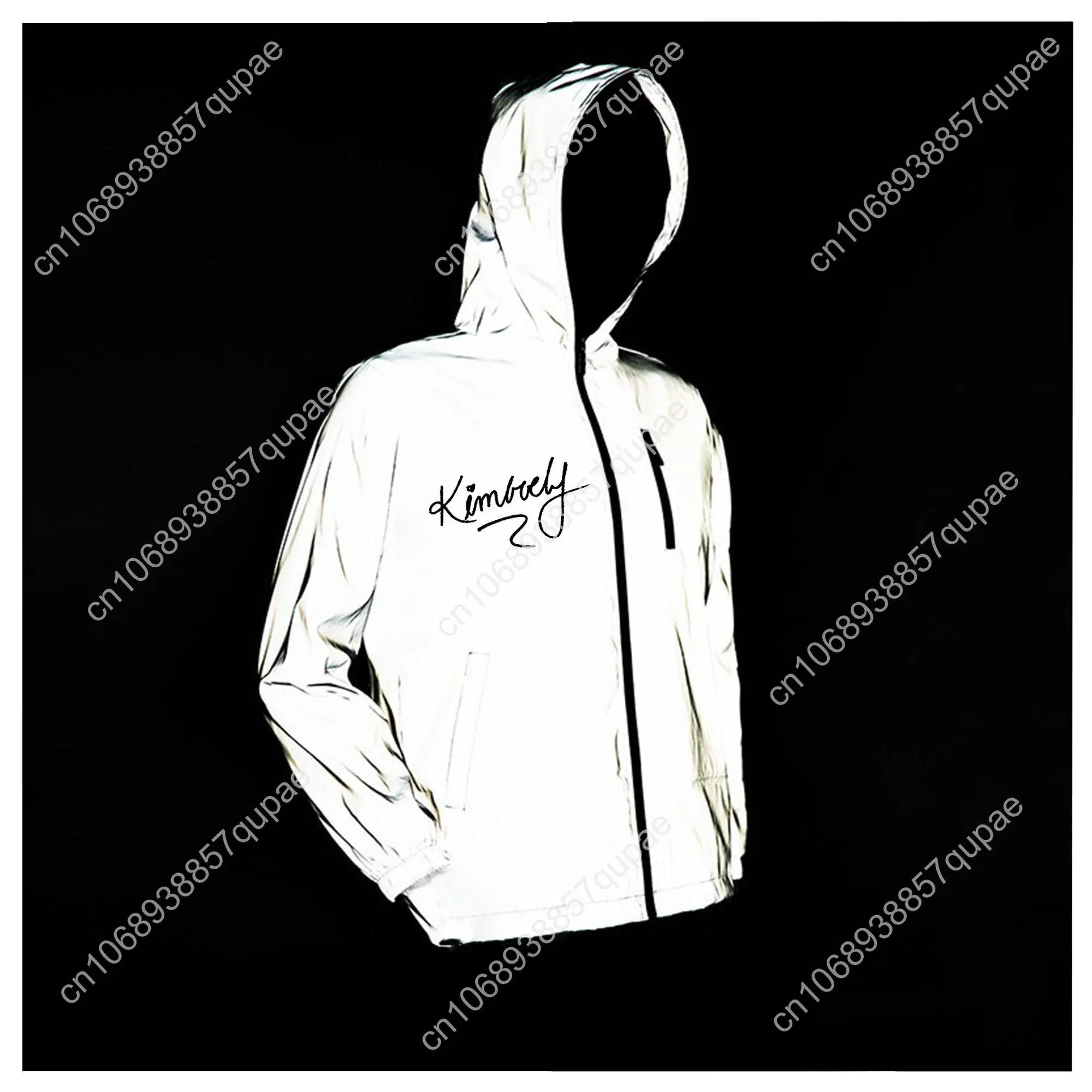 Kimberly Loaiza Reflective Jacket Men Women Coat Hooded Windbreaker Runing Pocket Jackets Cycling Hiking Customized Hoodie