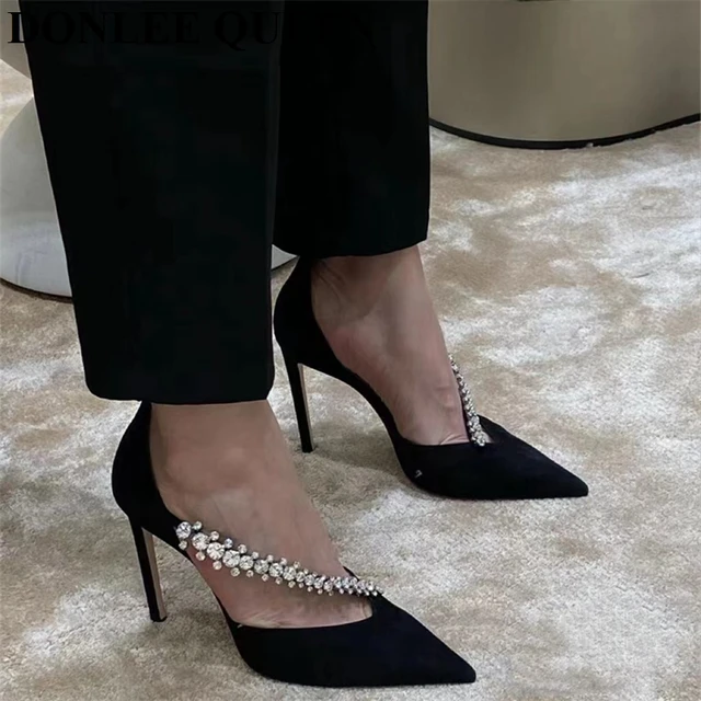 Embellished heel shoes shops