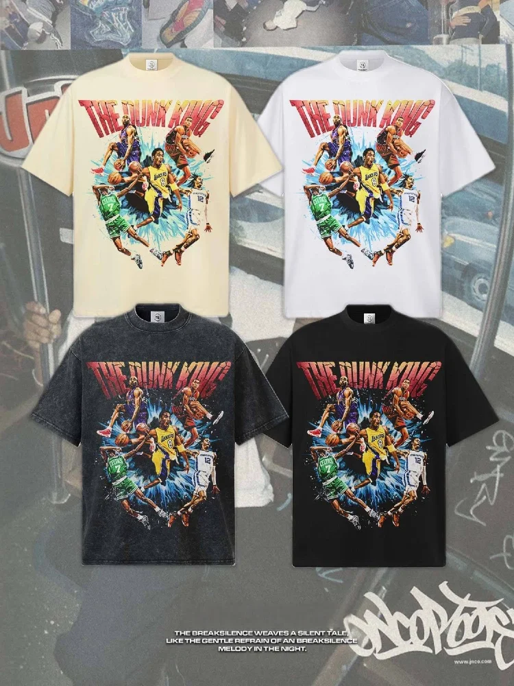 The Dunk King Graphic T-shirt Kobe Graphic T-shirt Carter's Printed Short-Sleeve Top Basketball star print top