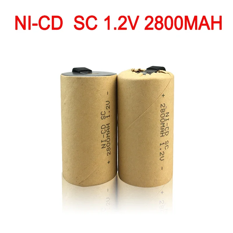 SC1.2V 2800mah Nickel Cadmium Rechargeable Battery Suitable for Electric Drilling Tools, with Built-in Gasket