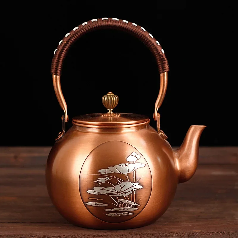 

Handmade Tea Kettle, Vintage Copper Teapot for Brewing Tea, China Kongfu Tea Set, Oolong Tea Bules, Yixing Teapot, Infusers Gift