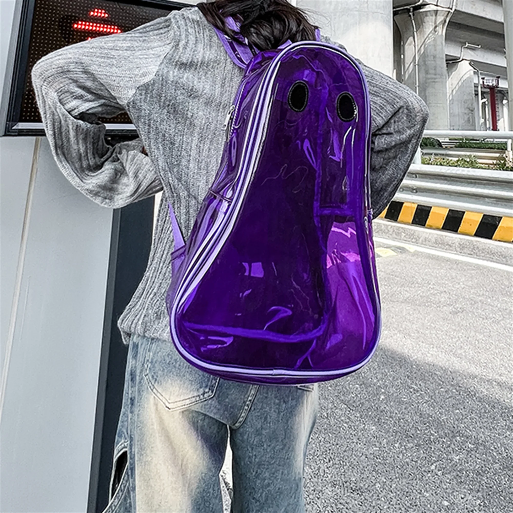 

Women Fashion Halloween Backpack Lightweight Clear Cute Pumpkin Daypack Bookbag for School Travel Outdoor Fun and Festivities