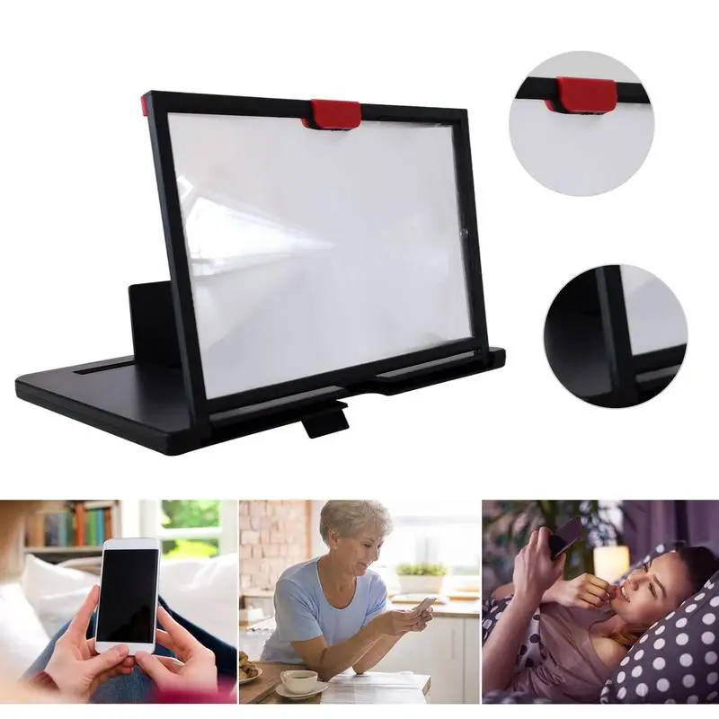 3D Mobile Screen Amplifier Cell Phone Screen Video Magnifier HD Expander Projector Smartphone Display Magnifying Bracket