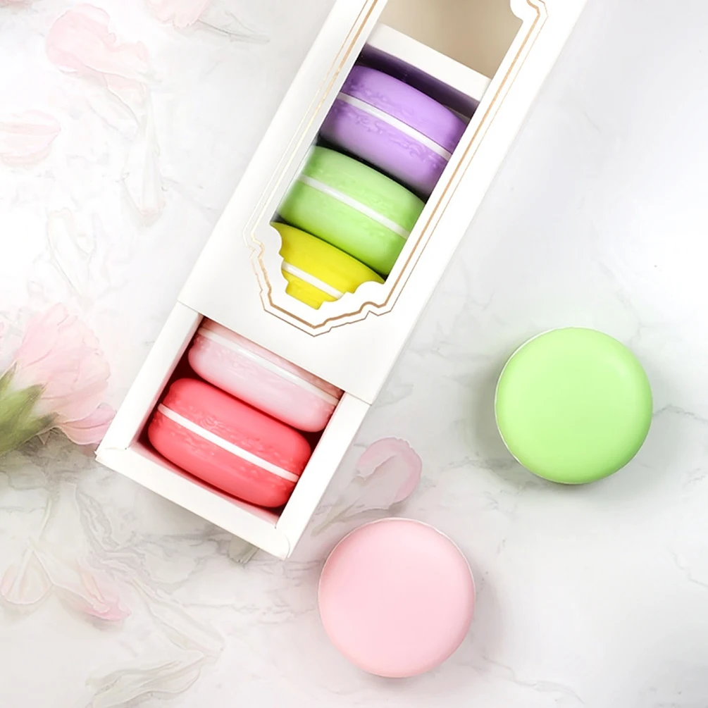 Private Label 5-in-1-Macaron-Behälter, schläfrige Lippenmaske, individuelles Logo, feuchtigkeitsspendend, nährend, Gelee-Lippenpflegecreme, Make-up-Großhandel