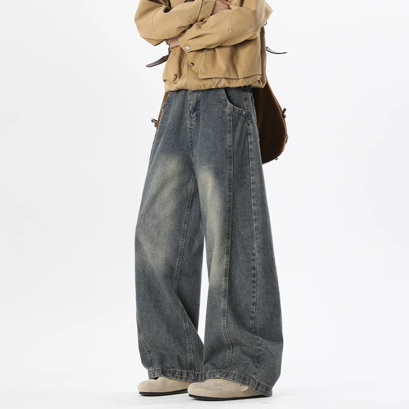

Man Pants Mens Jeans Baggy Jeans Spring New Arrival Curve Blade Design Loose Fit Denim Trousers Casual Wear For Men
