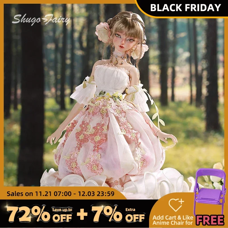 Sakina Bjd Doll 1/4 Bariy Flower Jellyfish Fantasy Toys Resin Ball Jointed Dolls Fullset Art Collection Shugafairy Gift for Girl