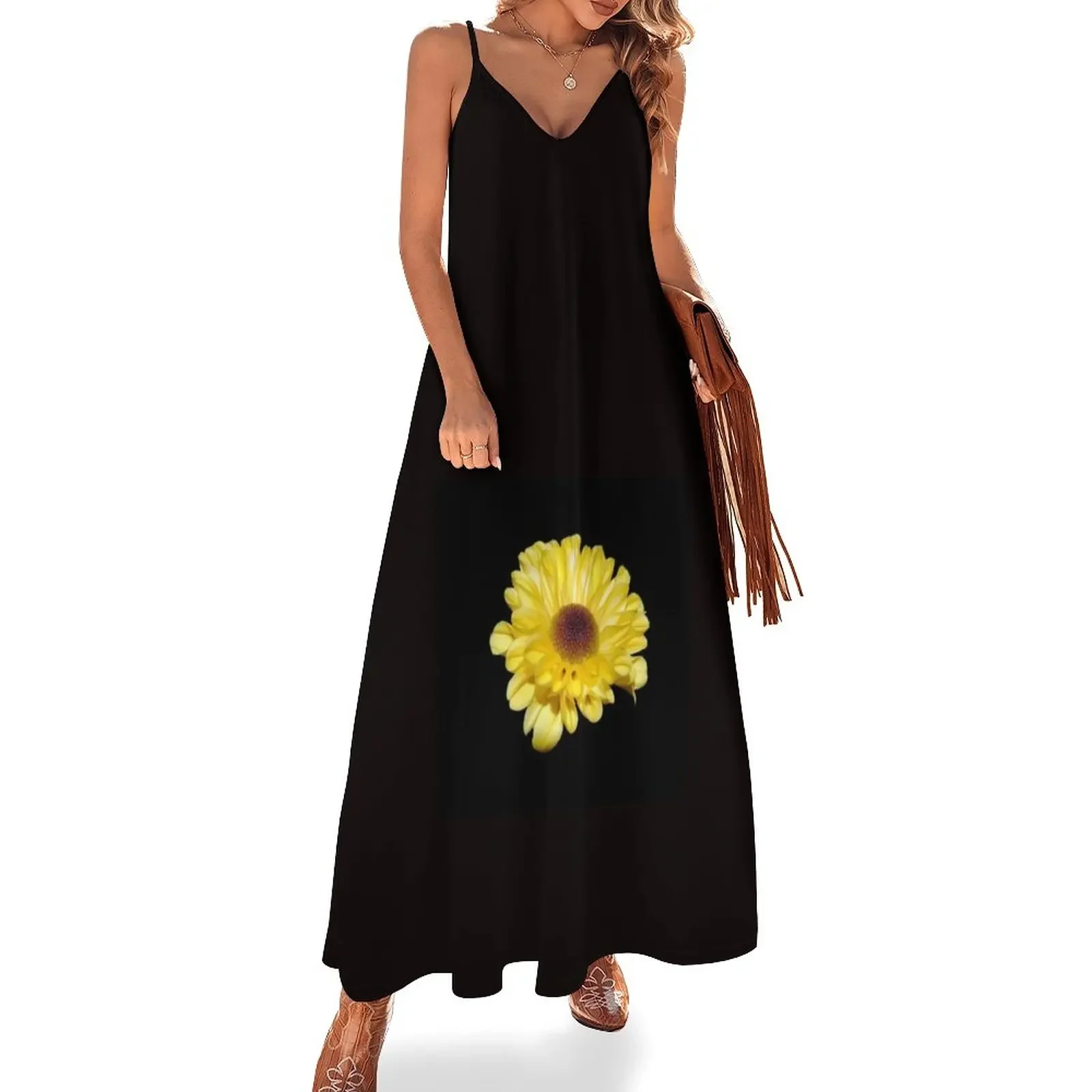 

They call me Mellow Yellow Sleeveless Dress Long dress woman evening dresses women