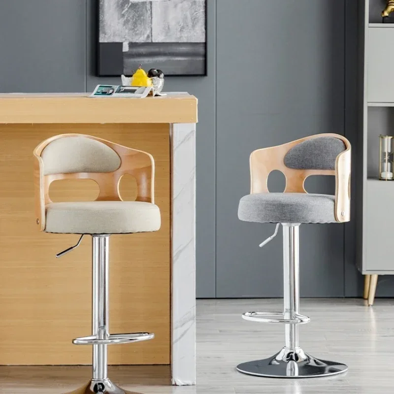 Minimalist Bar Chair Household Lifting Chair Bar Front Desk Bar Stool Backrest Swivel Chair solid  solid