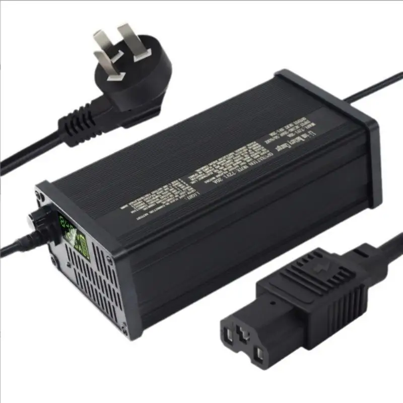 For LCD 60V 20A GEL AMG  Dry Water Lead Acid Battery Charger with Four-Wheelers NEV RV Motorcycle 110V or220V EU AU UK US Plug