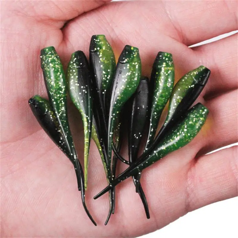 Micro Road Subbait Small Tadpoles Anti-true Soft Bait 5cm River Fishing Sea Fishing Two-color Pintail Bait